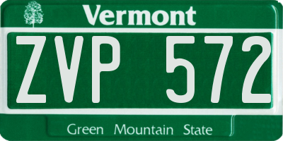 VT license plate ZVP572