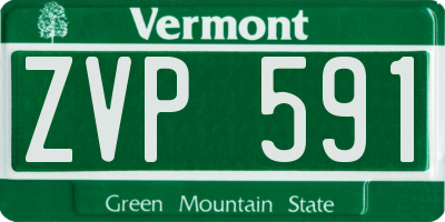 VT license plate ZVP591