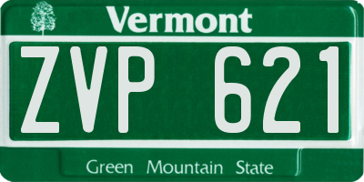 VT license plate ZVP621