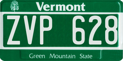 VT license plate ZVP628