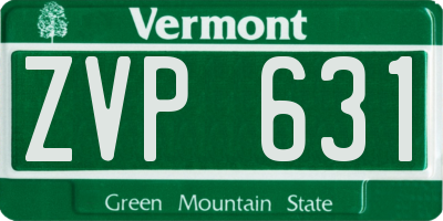 VT license plate ZVP631