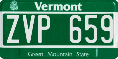 VT license plate ZVP659