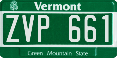 VT license plate ZVP661