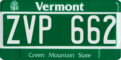 VT license plate ZVP662