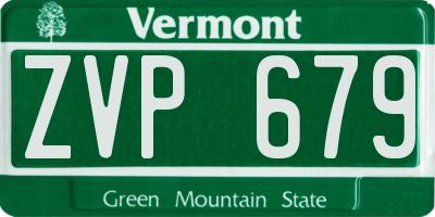VT license plate ZVP679