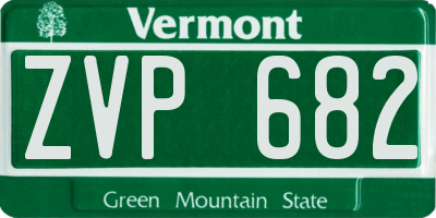 VT license plate ZVP682