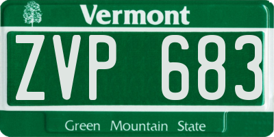 VT license plate ZVP683