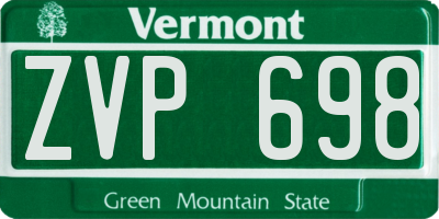 VT license plate ZVP698