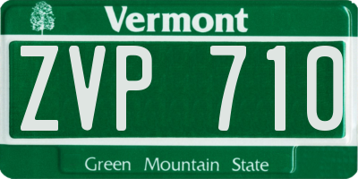 VT license plate ZVP710