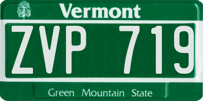 VT license plate ZVP719