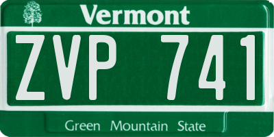 VT license plate ZVP741