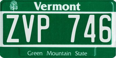 VT license plate ZVP746