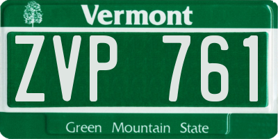 VT license plate ZVP761