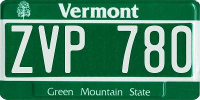 VT license plate ZVP780