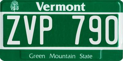 VT license plate ZVP790