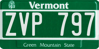 VT license plate ZVP797