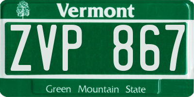 VT license plate ZVP867