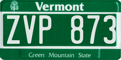 VT license plate ZVP873