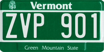 VT license plate ZVP901