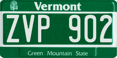 VT license plate ZVP902