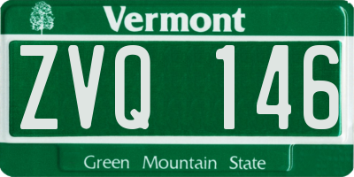 VT license plate ZVQ146