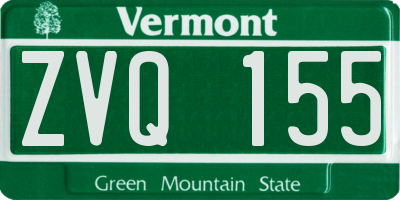 VT license plate ZVQ155