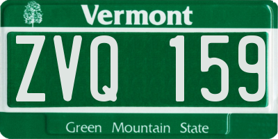 VT license plate ZVQ159