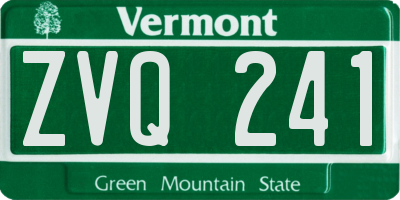 VT license plate ZVQ241