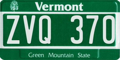 VT license plate ZVQ370