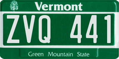 VT license plate ZVQ441