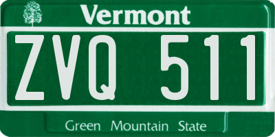 VT license plate ZVQ511