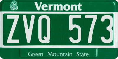 VT license plate ZVQ573