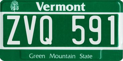 VT license plate ZVQ591
