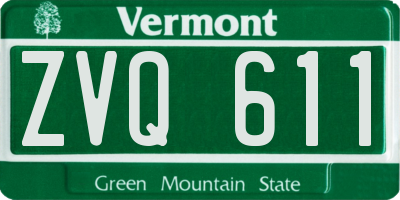 VT license plate ZVQ611