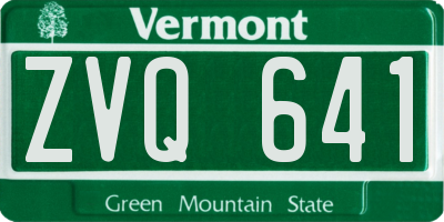 VT license plate ZVQ641