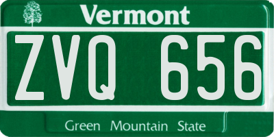 VT license plate ZVQ656