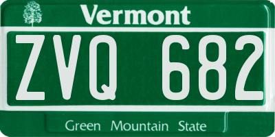 VT license plate ZVQ682