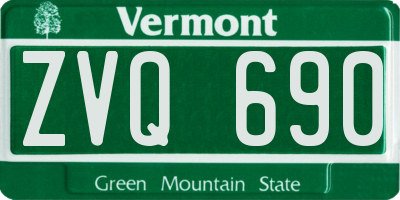 VT license plate ZVQ690
