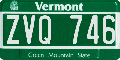 VT license plate ZVQ746