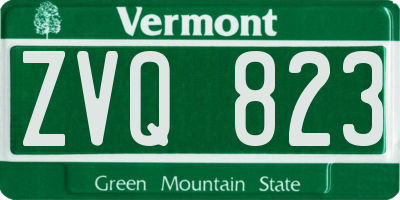 VT license plate ZVQ823