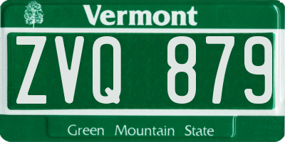 VT license plate ZVQ879
