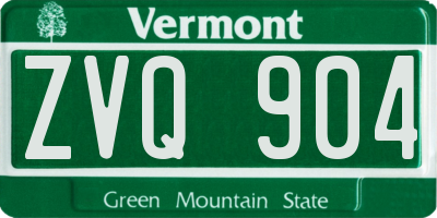 VT license plate ZVQ904