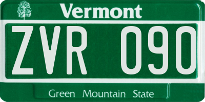 VT license plate ZVR090