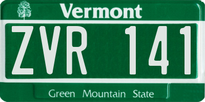 VT license plate ZVR141