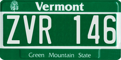 VT license plate ZVR146