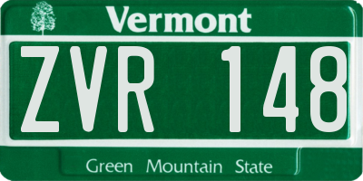 VT license plate ZVR148