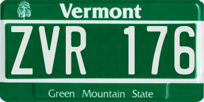 VT license plate ZVR176