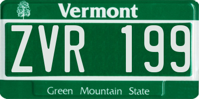 VT license plate ZVR199