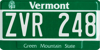 VT license plate ZVR248