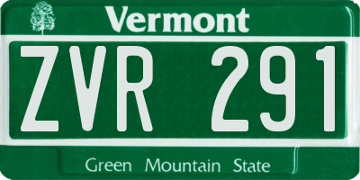 VT license plate ZVR291